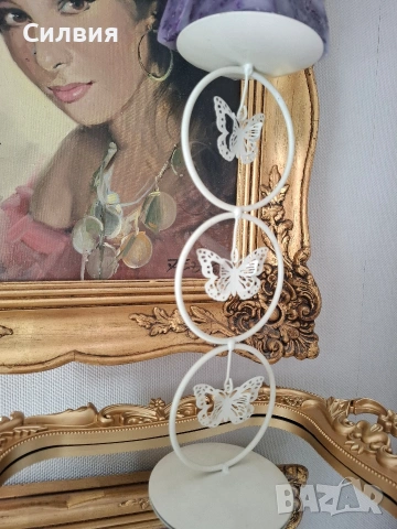 Красив метален свещник , снимка 2 - Декорация за дома - 54121001