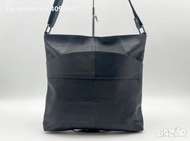 Модерна дамска чанта от естествена к. в класически прав дизайн 36/35см, снимка 1 - Чанти - 45752569