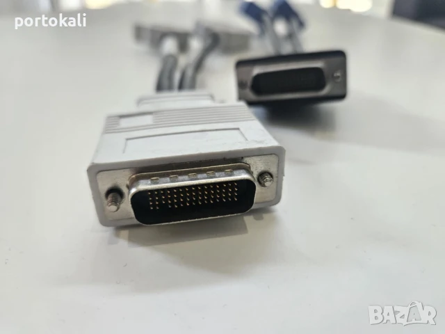 Кабел Преход адаптер DMS-59 to Dual DVI DMS-59 to Dual VGA, снимка 3 - Кабели и адаптери - 50453424