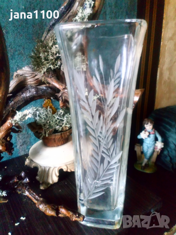 Кристална ваза Арт Деко , снимка 6 - Вази - 44957989