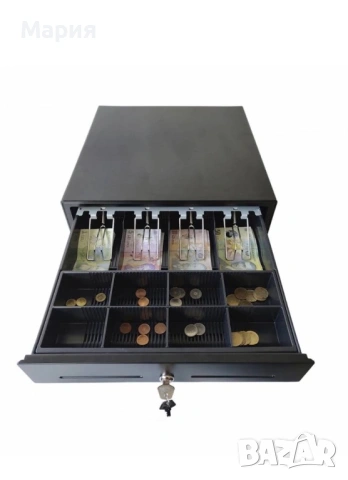 Сейф за пари, чекмедже Metter CDE350T-BK, метален, черен, снимка 2 - Друго търговско оборудване - 53221654