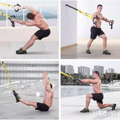 Комплект за функционални тренировки TRX, Упражнения за съпротива, снимка 11 - Фитнес уреди - 52181494