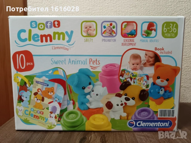 CLEMENTONI SOFT Clemmy Конструктор 10ч. Животни от фермата с книжка, снимка 3 - Образователни игри - 53939925
