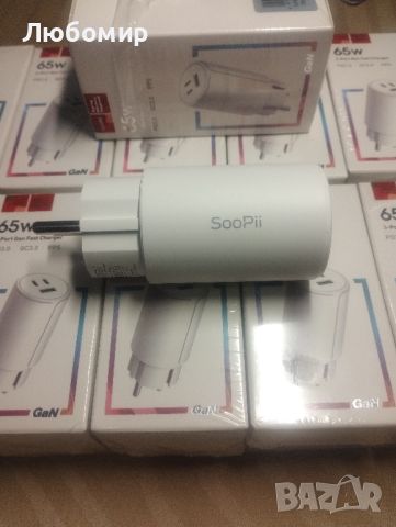 SOOPII USB C ЗАРЯДНО УСТРОЙСТВО ЗА БАТЕРИЯ 65W GAN SHUKO БЪРЗО ЗАРЯДНО ЗА СТЕНА EV ЗАХРАНВАНЕ

, снимка 3 - Оригинални батерии - 45471197