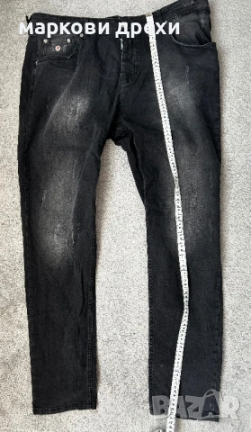 Dsquared2 Black Denim Medium Straight , снимка 9 - Дънки - 53703402