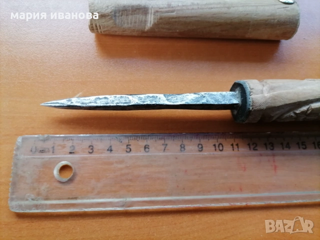 Старо ковано шило, снимка 4 - Антикварни и старинни предмети - 53301093