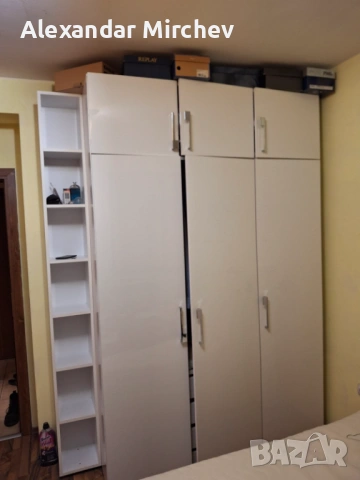 Обзавеждане за спалня - легло с две нощни шкафчета, гардероб, снимка 4 - Спални и легла - 53891913