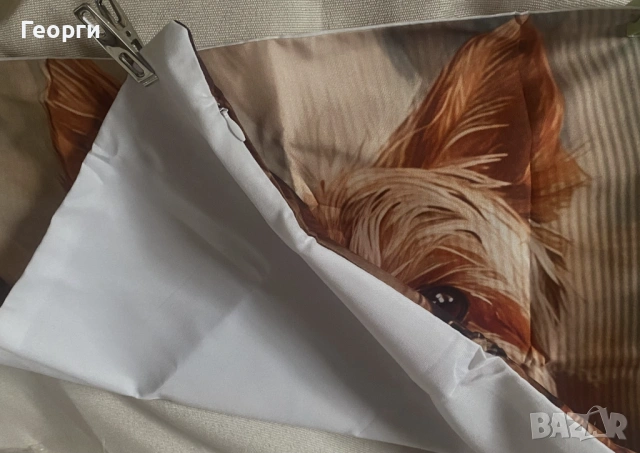 Декоративна калъфка /различни дизайни с Котета и Йорки/ за малка възглавница., снимка 15 - Декорация за дома - 51370597