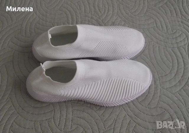 Супер-леки, летни спортни обувки тип чорап*Бели*Размер  44, снимка 3 - Ежедневни обувки - 46415131
