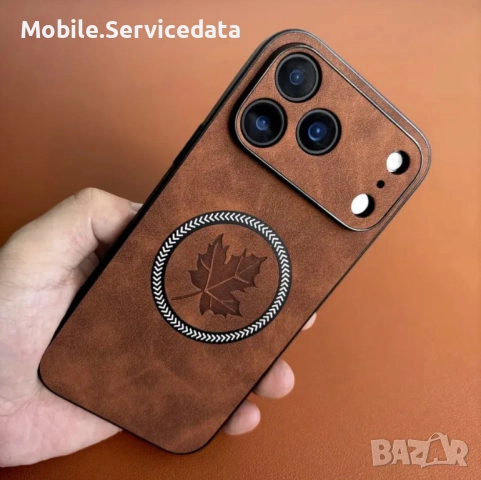 Луксозен калъф от синтетична кожа за iPhone 17/17Pro, снимка 3 - Калъфи, кейсове - 52426567