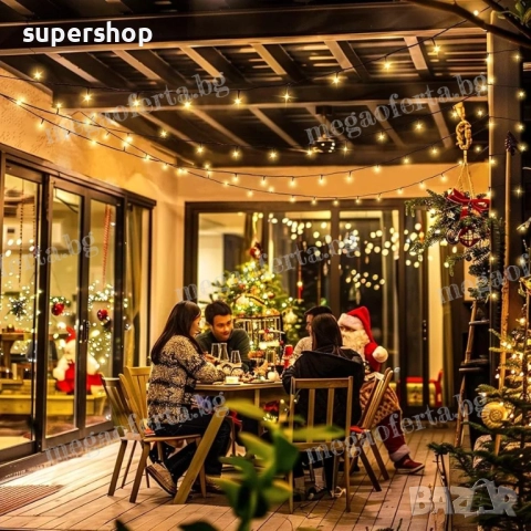 Светещ Коледен Гирлянд 50м. с 250 светодиода и 8 режима на светене , снимка 6 - Други - 52332112