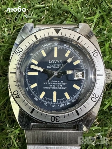 Часовник LOVYS ALLSPORT AUTOMATIC DRIVER-Дата -Секундарник SWISS MADE Работи Точно Сменя Датата , снимка 13 - Мъжки - 52542910