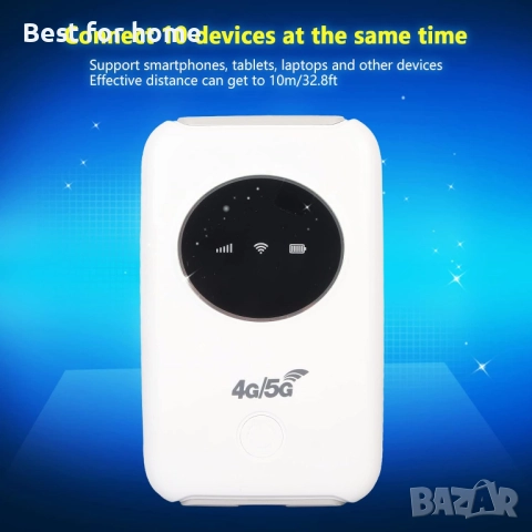USB WiFi преносим, 5G високоскоростен модем,със слот за SIM карта, до 10 потребители, снимка 7 - Рутери - 51485083