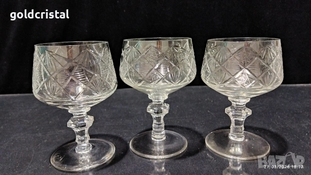 кристални чаши , снимка 3 - Антикварни и старинни предмети - 53929856
