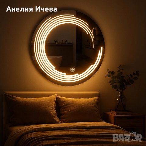 Светещо LED огледало с анти-мъгла и тъч управление , снимка 4 - Лед осветление - 51735819