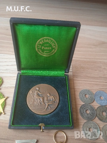 Френски Медали и монети 1905-1925, снимка 2 - Нумизматика и бонистика - 54233958