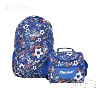  Комплект раница и чанта за храна, За ученици, За момче, Син, снимка 2 - Раници - 51555550