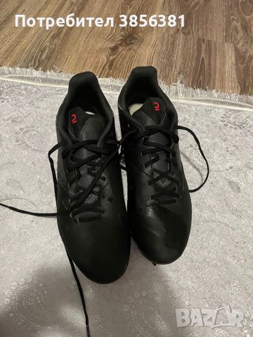 Обувки за футбол VIRALTO I FG, черно/червено, снимка 2 - Футбол - 46408429