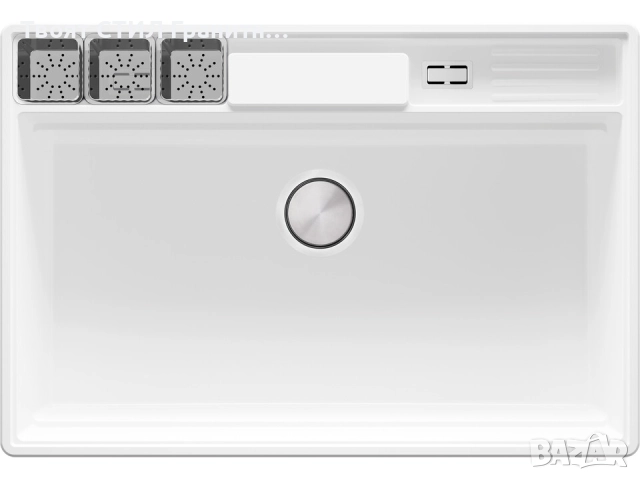 Бяла кухненска гранитна мивка Ню Йорк 80 Multispace 780 x 530 мм -22% Ново