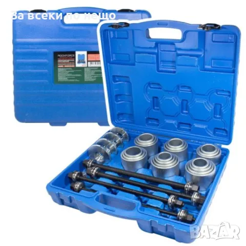 Комплект за набиване и избиване на селенови втулки 28 части RockForce