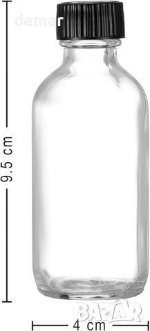 Smith's Mason Jars 48 броя 60 ml мини бутилки с фуния за изливане, за течности, прозрачни, снимка 4 - Други - 45111318