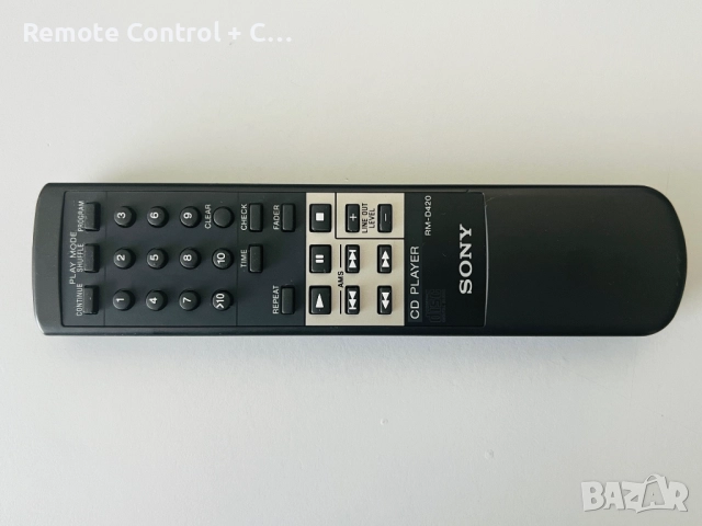 Дистанционно SONY RM-D420 (CD PLAYER), снимка 3 - Декове - 52131909