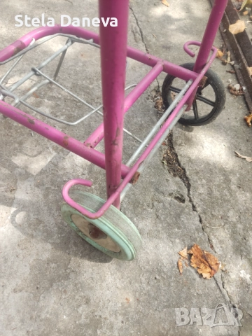 Стара сгъваема количка за багаж, снимка 2 - Антикварни и старинни предмети - 51624744