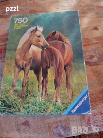 Пъзел "Two Island Ponies” Ravensburger 1980г. 750 части
