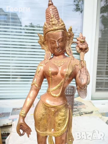 Голяма бронзова Тара,статуетка-43 см.