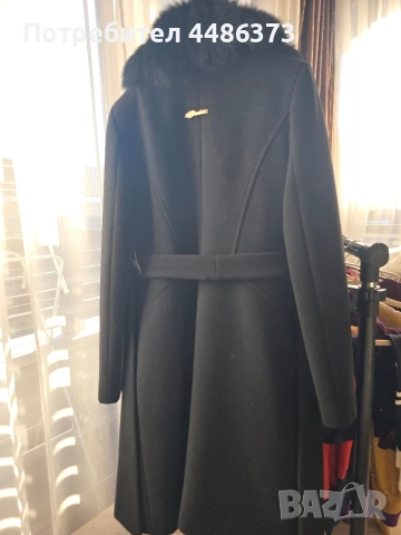 вълнено палто с лисица, снимка 8 - Палта, манта - 52923972