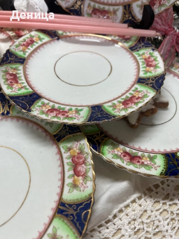 Кобалт, злато, циклама и рози💗 За първи път виждам тази цветова комбинация  , снимка 4 - Чинии - 52832498