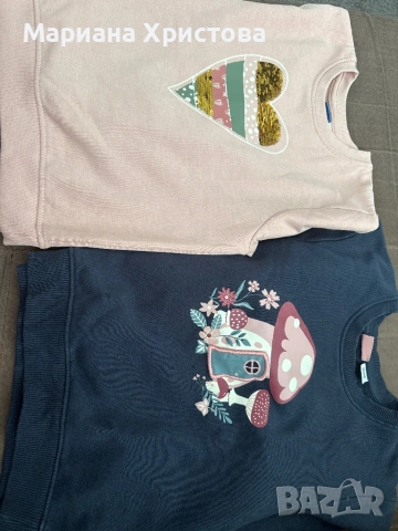 Ватирани топли блузки 110/116, снимка 2 - Детски Блузи и туники - 53452588