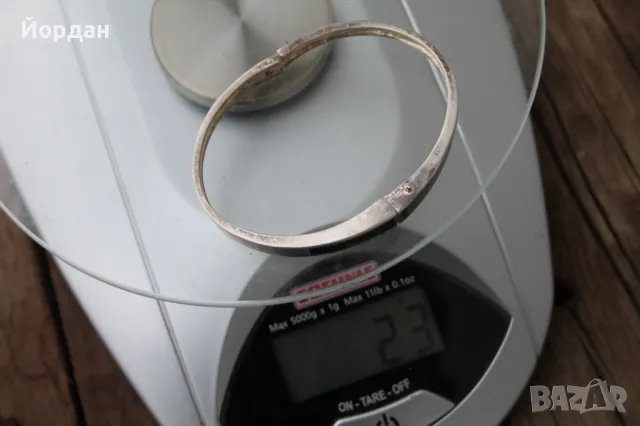 Дамска сребърна гривна с оникс, снимка 13 - Гривни - 49771309