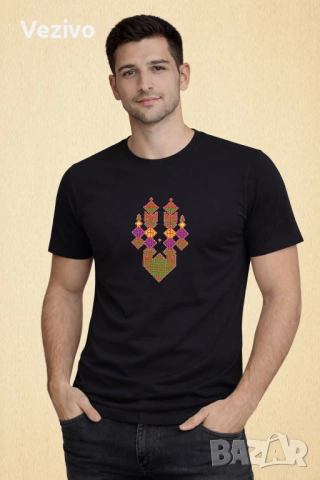 Дървото на живота - Растящи ромбове, снимка 2 - Тениски - 54077285