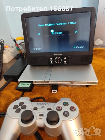 PS2 slim Silver хакнат USB игр, снимка 2 - PlayStation конзоли - 53672498