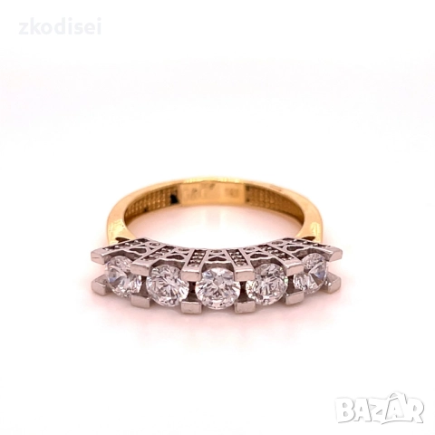 Златен дамски пръстен 4,00гр. размер:56 14кр. проба:585 модел:4983-1