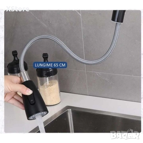 Кухненски смесител с издърпващ се душ, снимка 8 - Смесители - 52588656