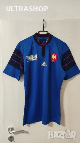 Ръгби фланелка на Франция Adidas M size Rugby France , снимка 1 - Тениски - 46885908