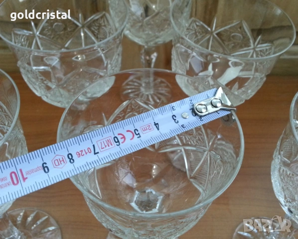 кристални чаши , снимка 3 - Антикварни и старинни предмети - 19985601