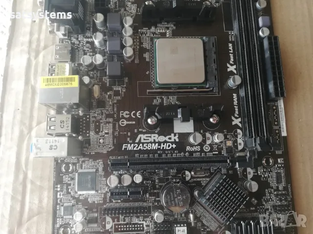 Дънна платка ASRock FM2A58M-HD+ Socket FM2+ CPU+FAN+RAM, снимка 4 - Дънни платки - 47180333