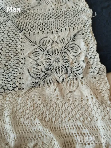 Големи покривки ръчно плетени за маса или легло, снимка 4 - Антикварни и старинни предмети - 50431617