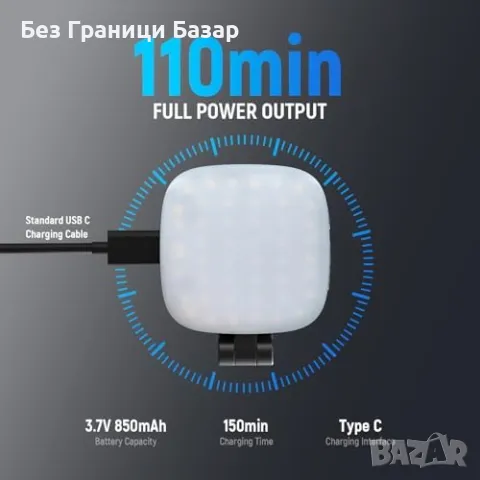 Нов Neewer Магнитен Пръстен Светлина 700lx iPhone Samsung TikTok влог, снимка 6 - Чанти, стативи, аксесоари - 50167338