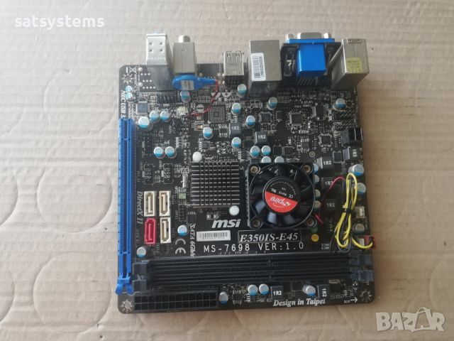 Дънна платка MSI E350IS-E45 (MS-7698 v1.0 ) Socket BGA FT1 , снимка 6 - Дънни платки - 46201566