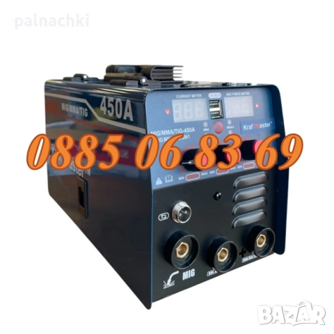 Инверторен Електрожен 450А с телоподаващо, Заваръчен Апарат MIG, MMA, снимка 2 - Други инструменти - 51236077