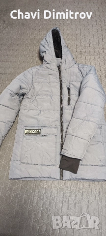 Сиво детско есенно/зимно яке 