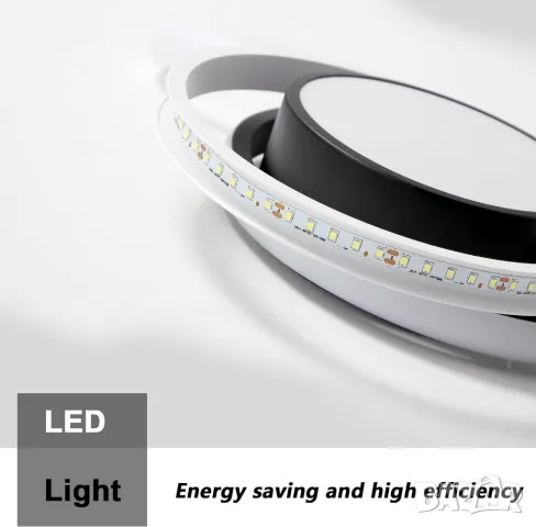 НОВ! LED плафон 32W, 6500K студена бяла светлина, 28 см, снимка 4 - Лед осветление - 48959889