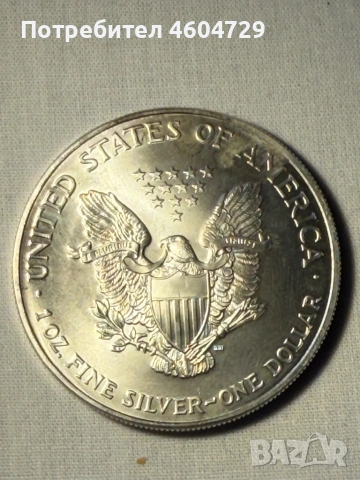 1 долар 2003 1OZ, снимка 2 - Нумизматика и бонистика - 53337033