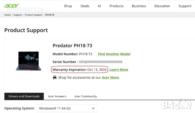 NVidia RTX 5080 16GB/Intel Ultra 9 275HX/32GB RAM/1TB SSD/18 Mini LED 250hz/Acer Predator Helios AI, снимка 2 - Лаптопи за игри - 53889096