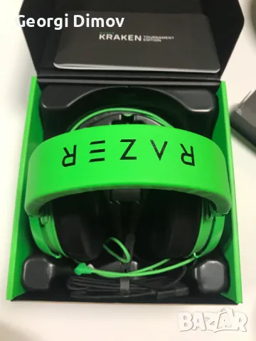 Слушалки Razer Kraken Tournament Edition Green, снимка 4 - Слушалки и портативни колонки - 48102622