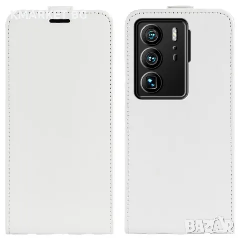 ZTE Axon 40 Ultra Flip3 Кожен Калъф и Протектор, снимка 3 - Калъфи, кейсове - 48627784